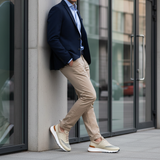 Smart casual with beige sneakers