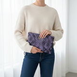 V5 — Casual: Ribbed Knit + Indigo Jeans