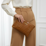 Valina Cuir Camel Croco formal wear camel tailored