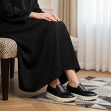 476F Zaria Cuir Noir Léopard - SANTIAGO®