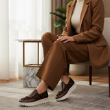 476F Zaria Cuir Marron Léopard - SANTIAGO®