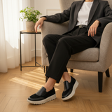476F Zaria Cuir Noir Léopard - SANTIAGO®