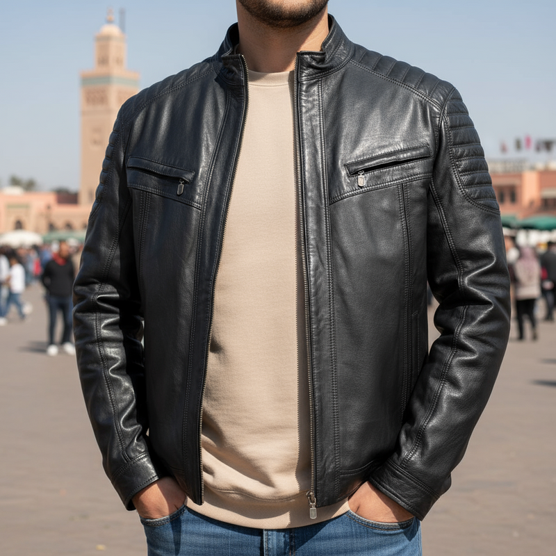 Welson | Jacket Cuir Noir