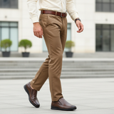 Zaren Marron - Executive Walking Tan Suit Waist-Feet Crop