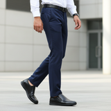 Zaren Noir - Executive Walking Navy Suit Waist-Feet Crop